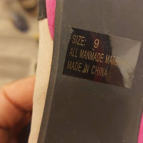 Qupid Women  Multicolor Suede 6" Heels  2" Platform Shoes  Size 9 - Picture 7 of 8